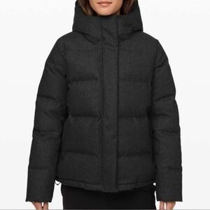 Lululemon Wunder Puff Waterproof Wool 550-fill Goosedown Heathered